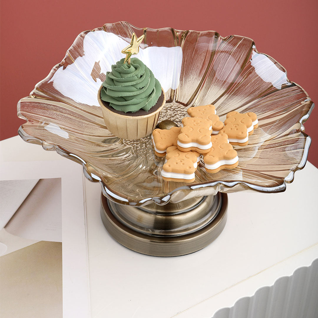 Tulip Crystal Glass Fruit Holder