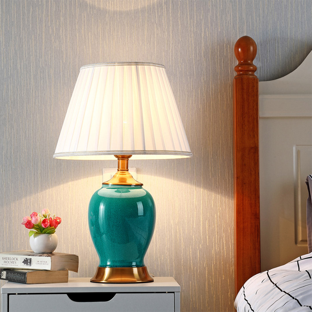 Ceramic Table Lamp Green