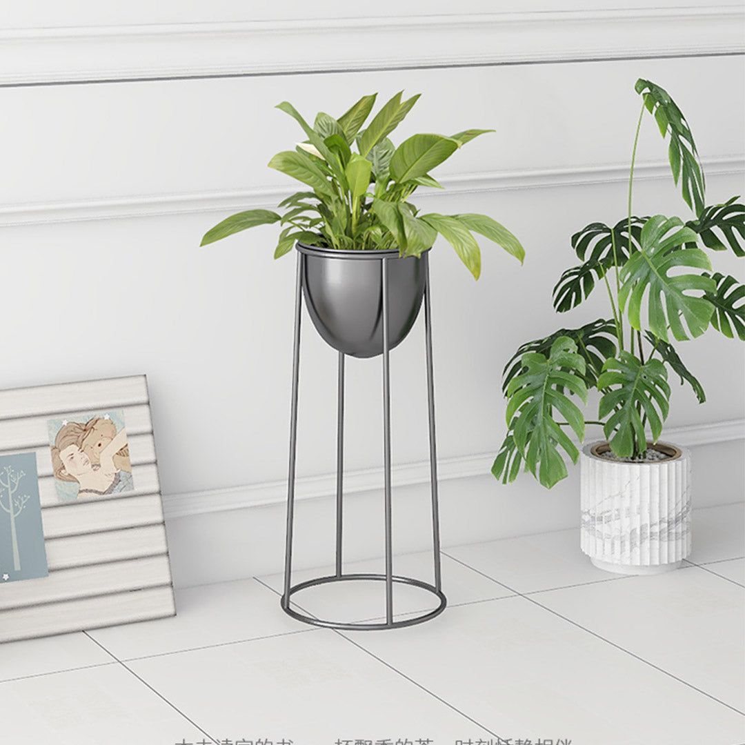 70CM Round Wire Metal Black Pot Holder Rack