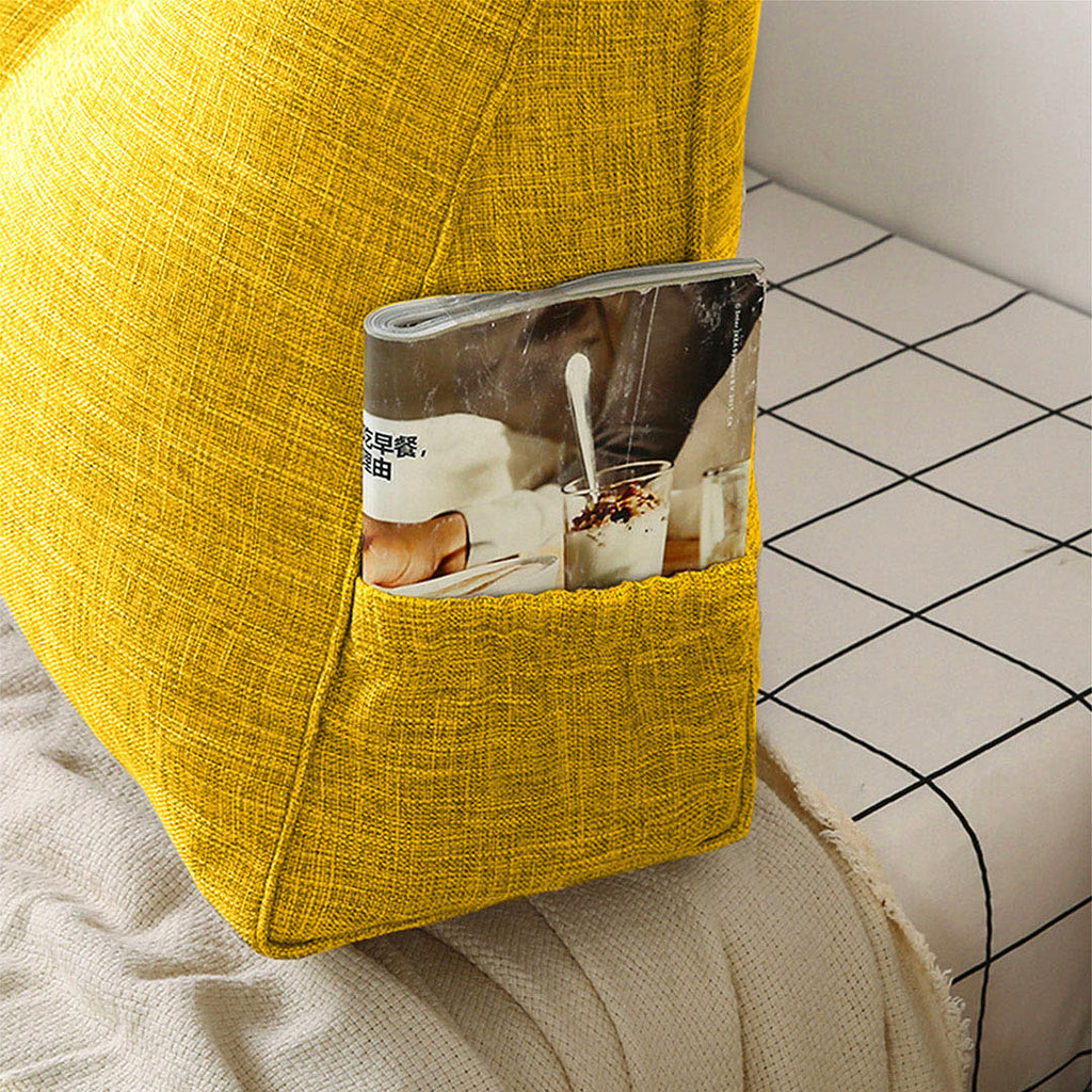 150cm Yellow Wedge Bed Cushion