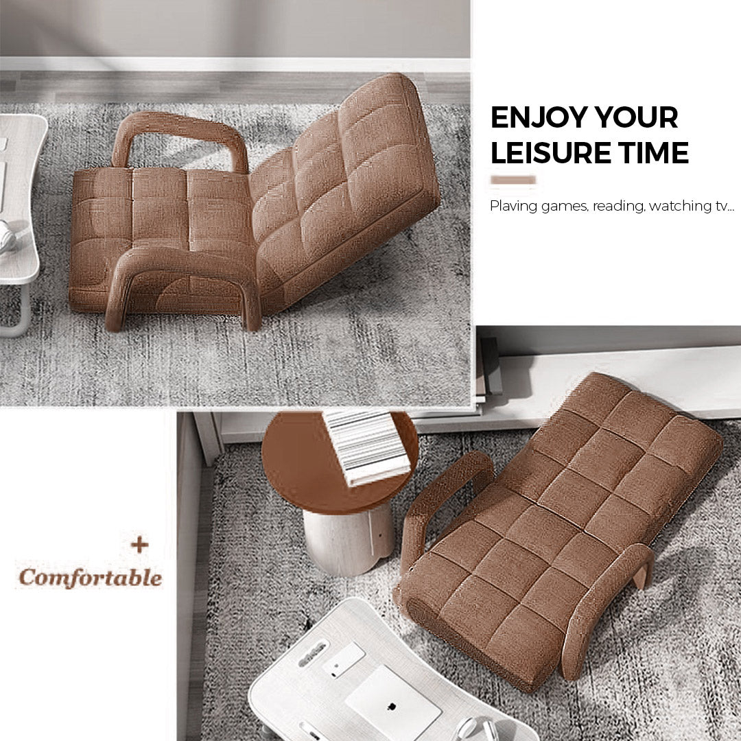 Floor Recliner Lazy Chair with Armrest Coffee