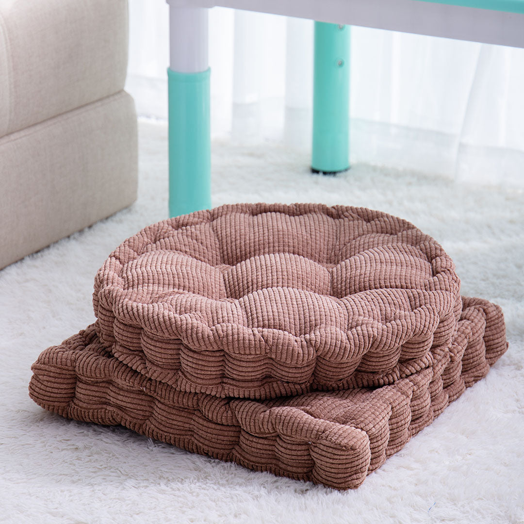 Coffee Plush Square Cushion