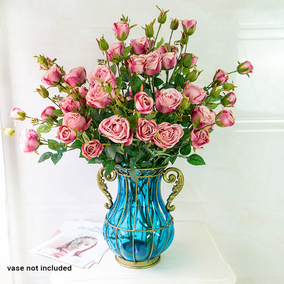 10 Bunch Artificial Rose 6 Heads Pink