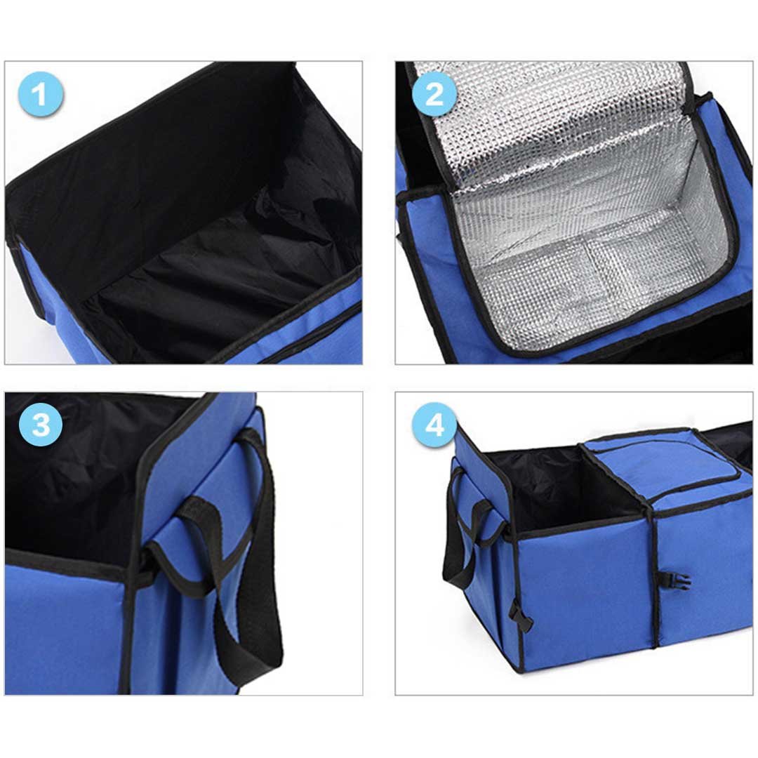 Portable Car Set Inflatable Air Bed Mattress Storage Organiser Handheld Vacuum Cleaner Blue