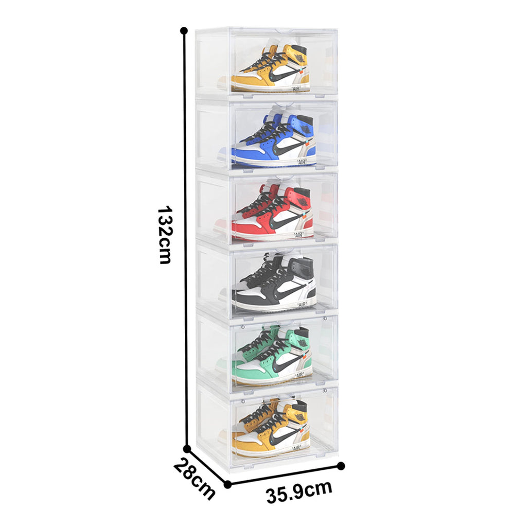 6 Tier Transparent Shoe Organiser