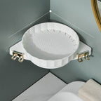 White 360 Degree Wall-Mounted Rotating Bathroom Organiser