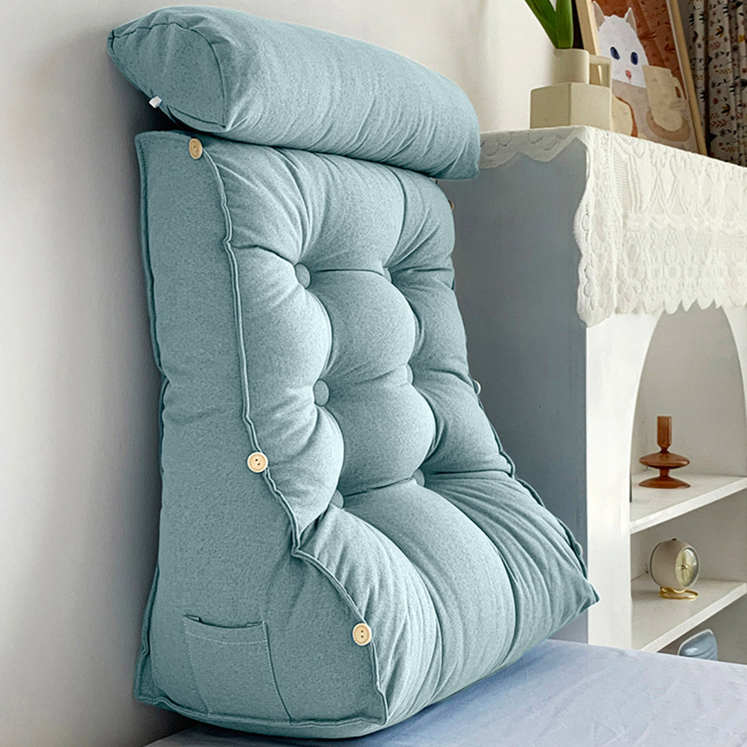 45cm Green Wedge Lumbar Pillow