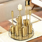 6pcs Gold Iron Candle Holder