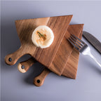 6pcs Brown Round Wood Pizza Server