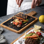 33.5cm Black Square Wooden Serving Tray