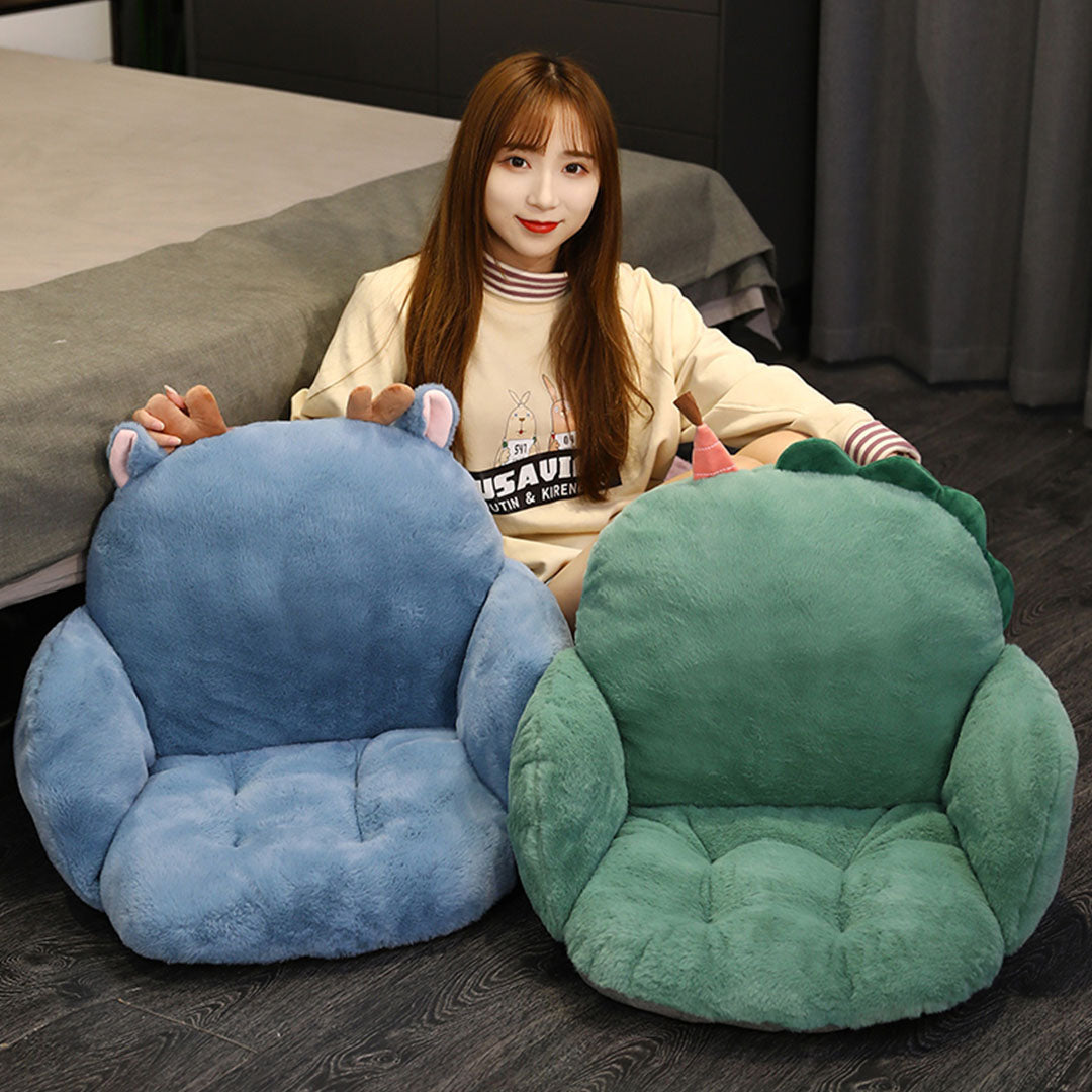 Green Dino Shape Seat Cushion