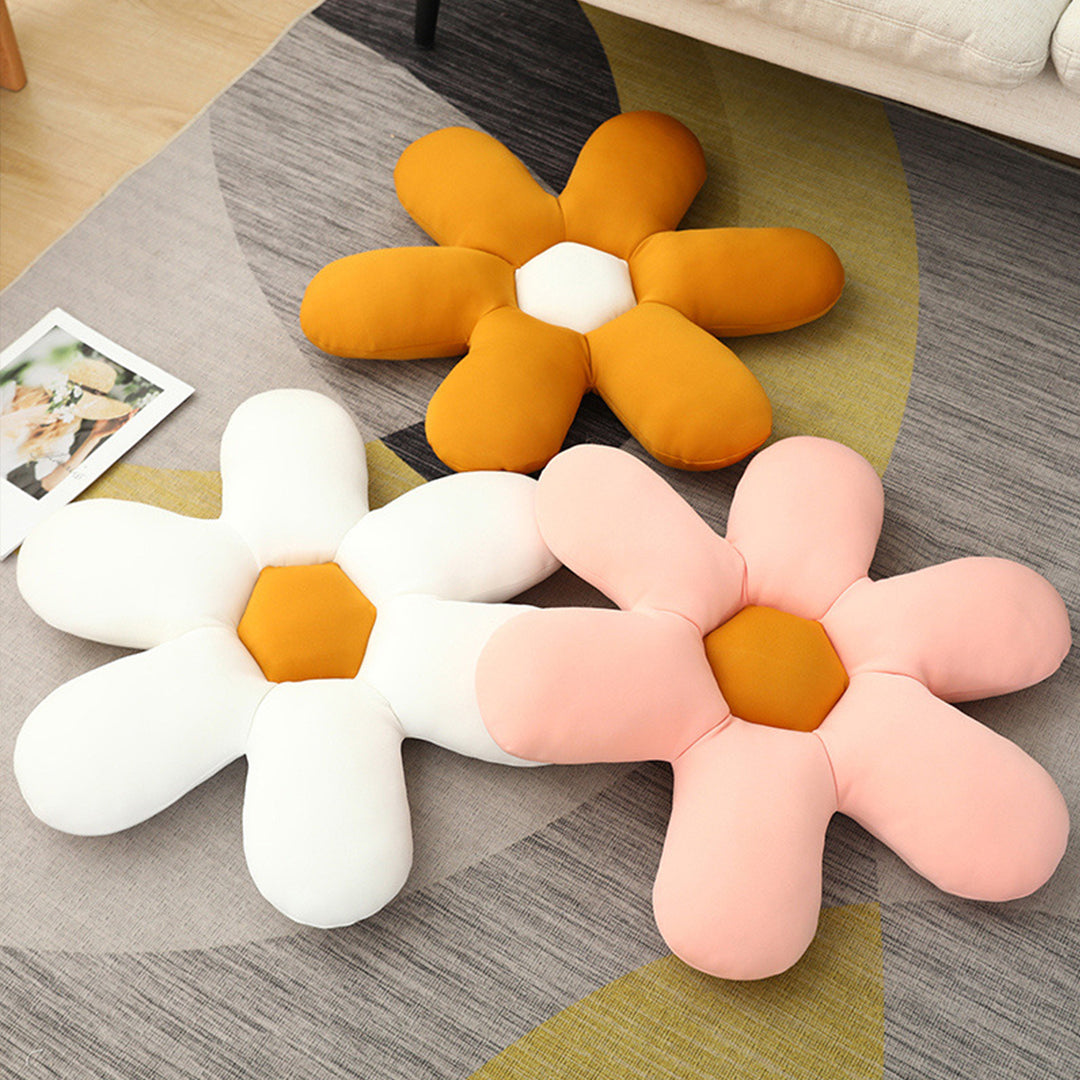 Pink Daisy Flower Shape Cushion