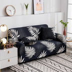 High Stretch 1-Seater Leaf Design Sofa Slipcover