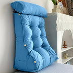 45cm Blue Wedge Lumbar Pillow