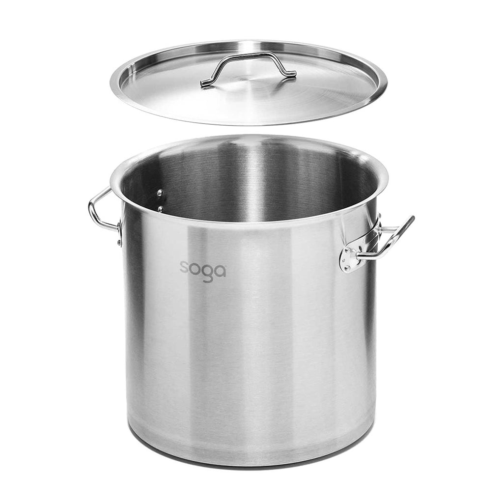 50L Stainless Steel Stock Pot with One Steamer Rack