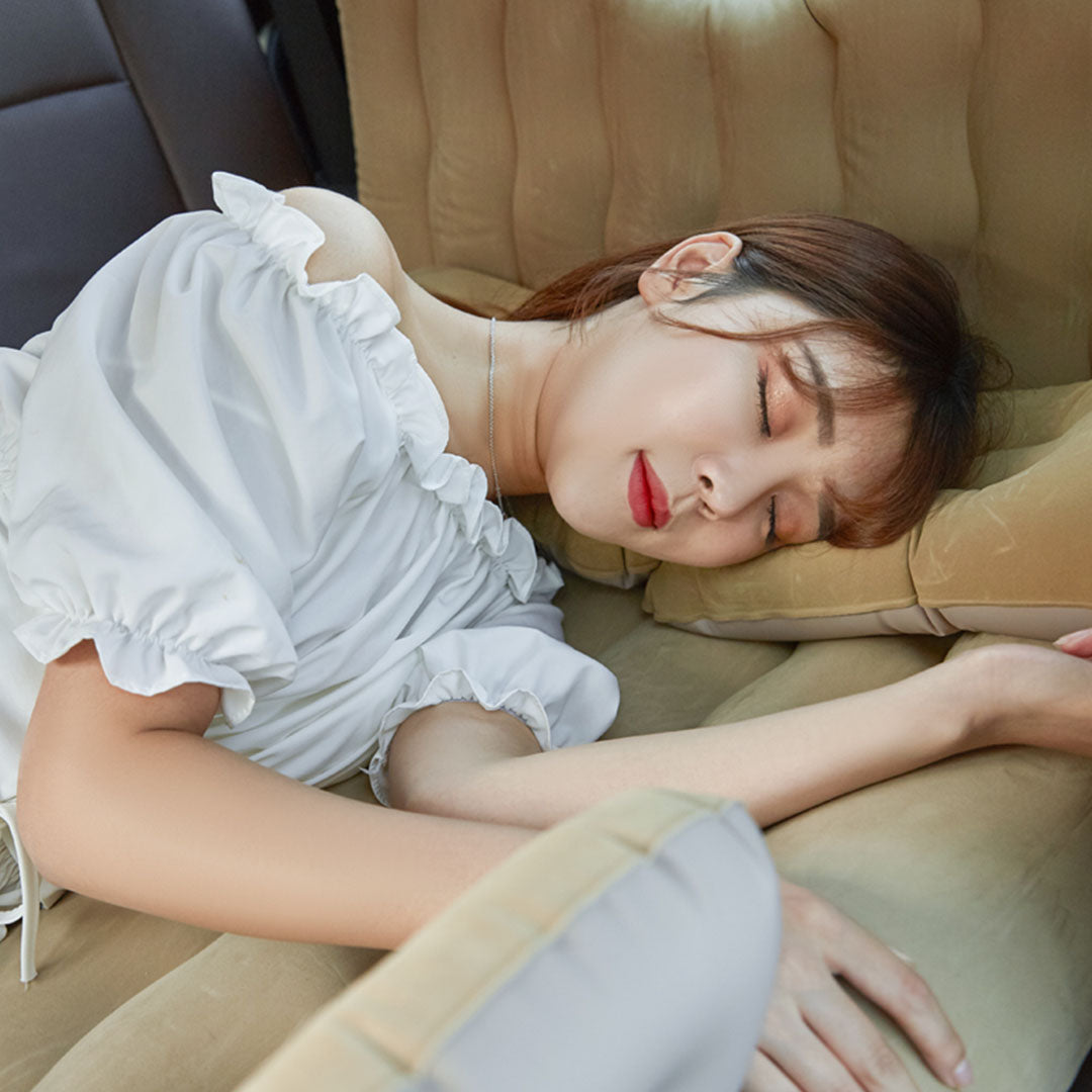 Beige Inflatable Car Boot Mattress