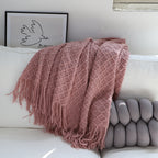 Pink Diamond Pattern Throw Blanket