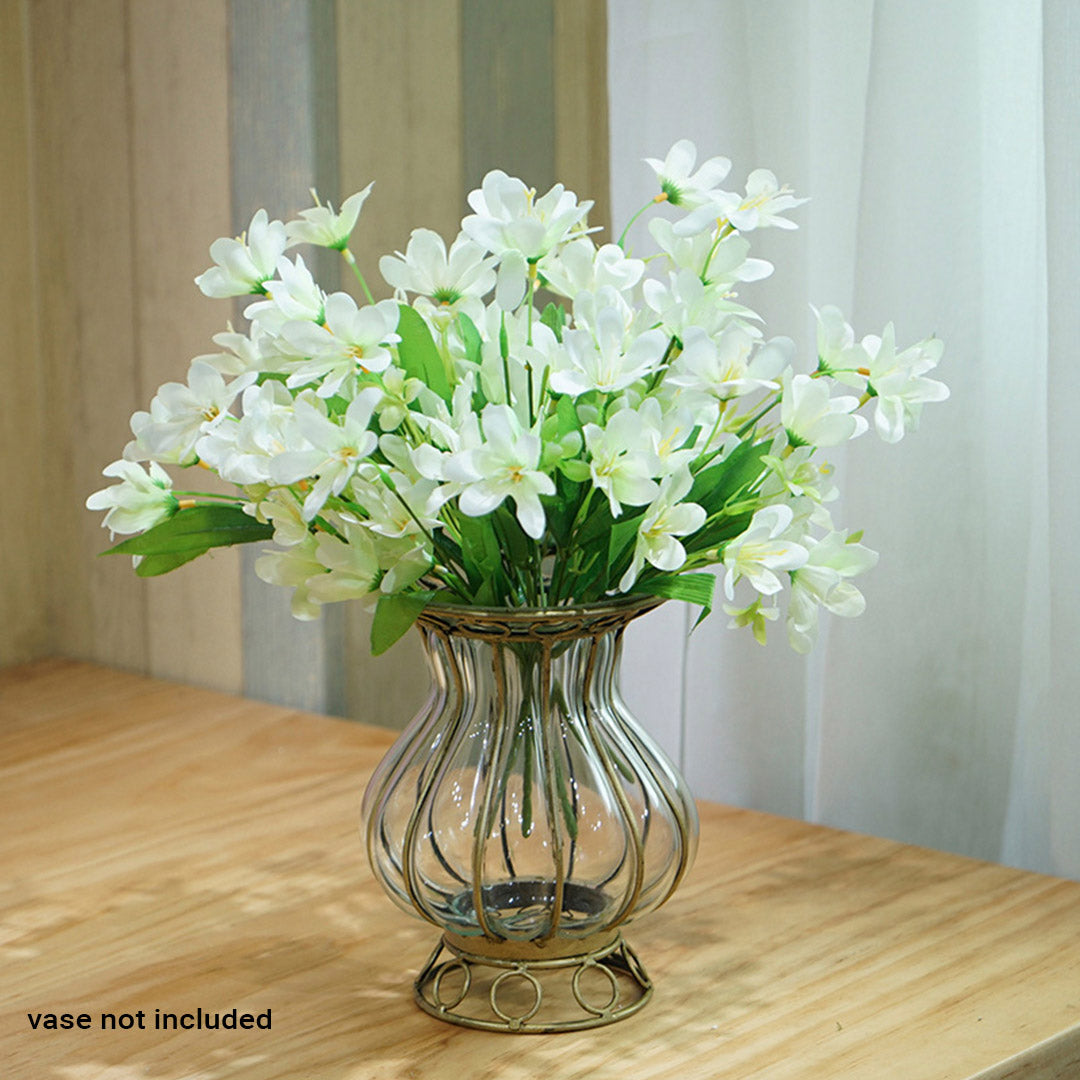 10 Bunch Artificial Lilium nanum 6 Heads White
