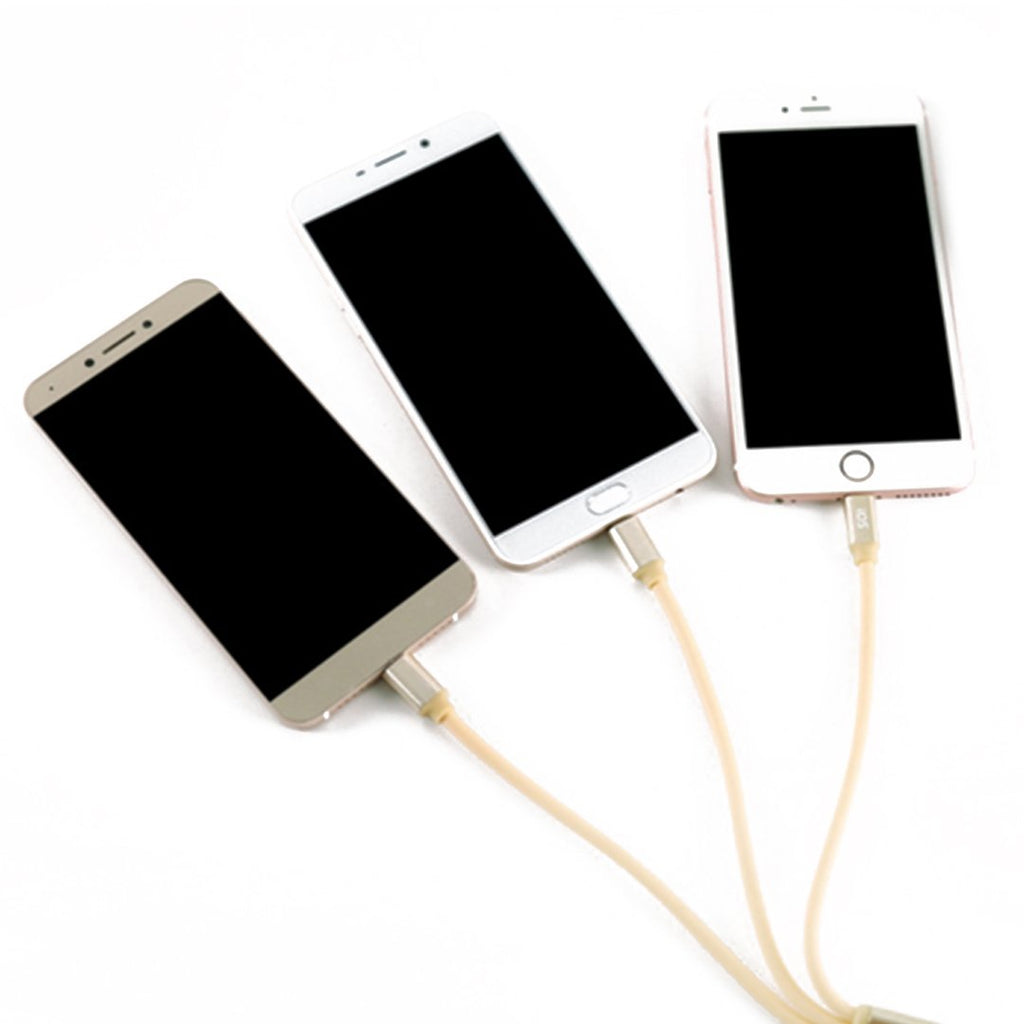 3 in 1 1.2M High Speed Charging Data Cable Black