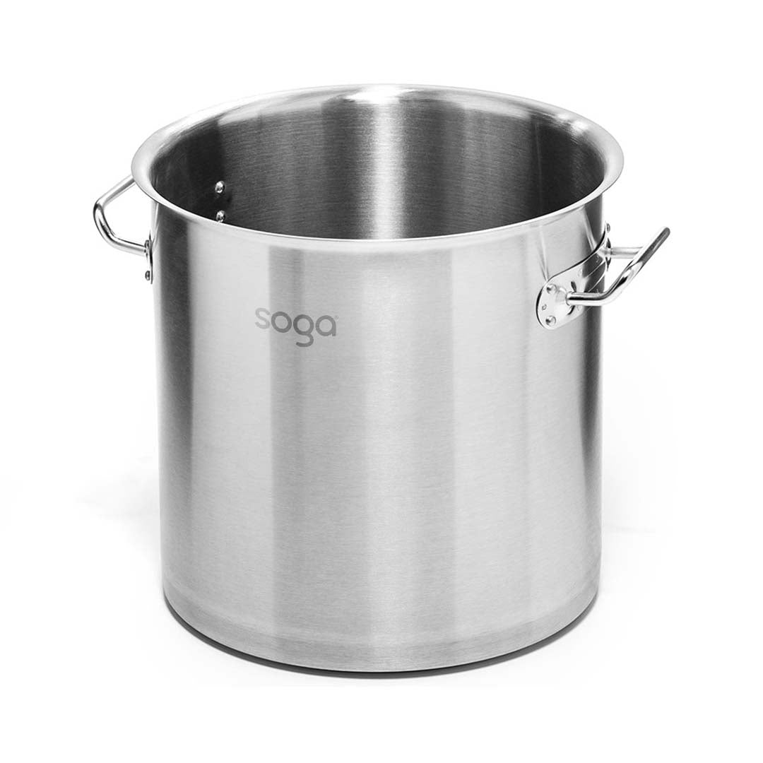 50L 18/10 Stainless Steel Stockpot with Perforated Pasta Strainer