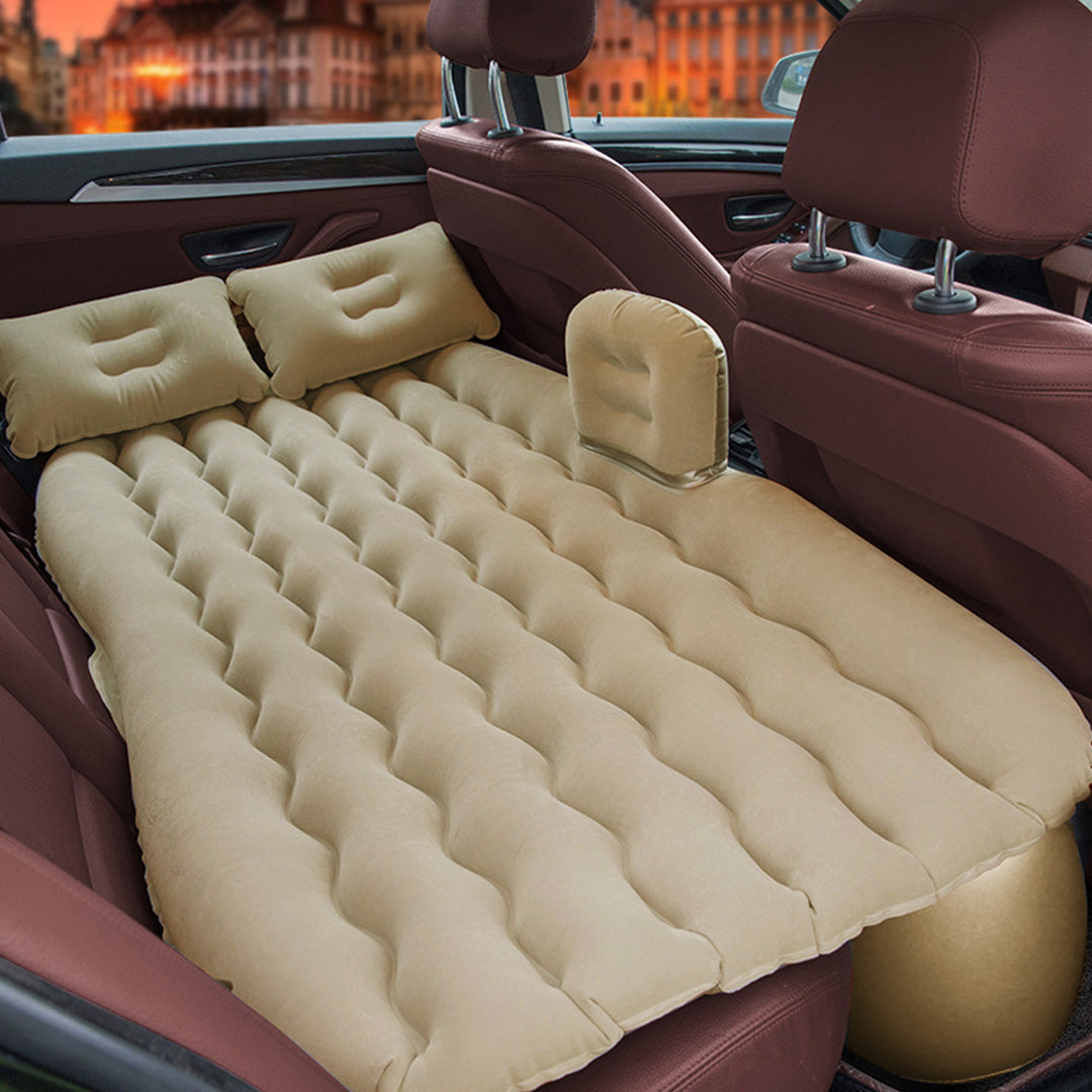 Beige Ripple Inflatable Car Mattress