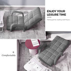Floor Recliner Lazy Chair with Armrest Grey