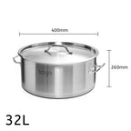 32L Top Grade 18/10 Stainless Steel Stockpot