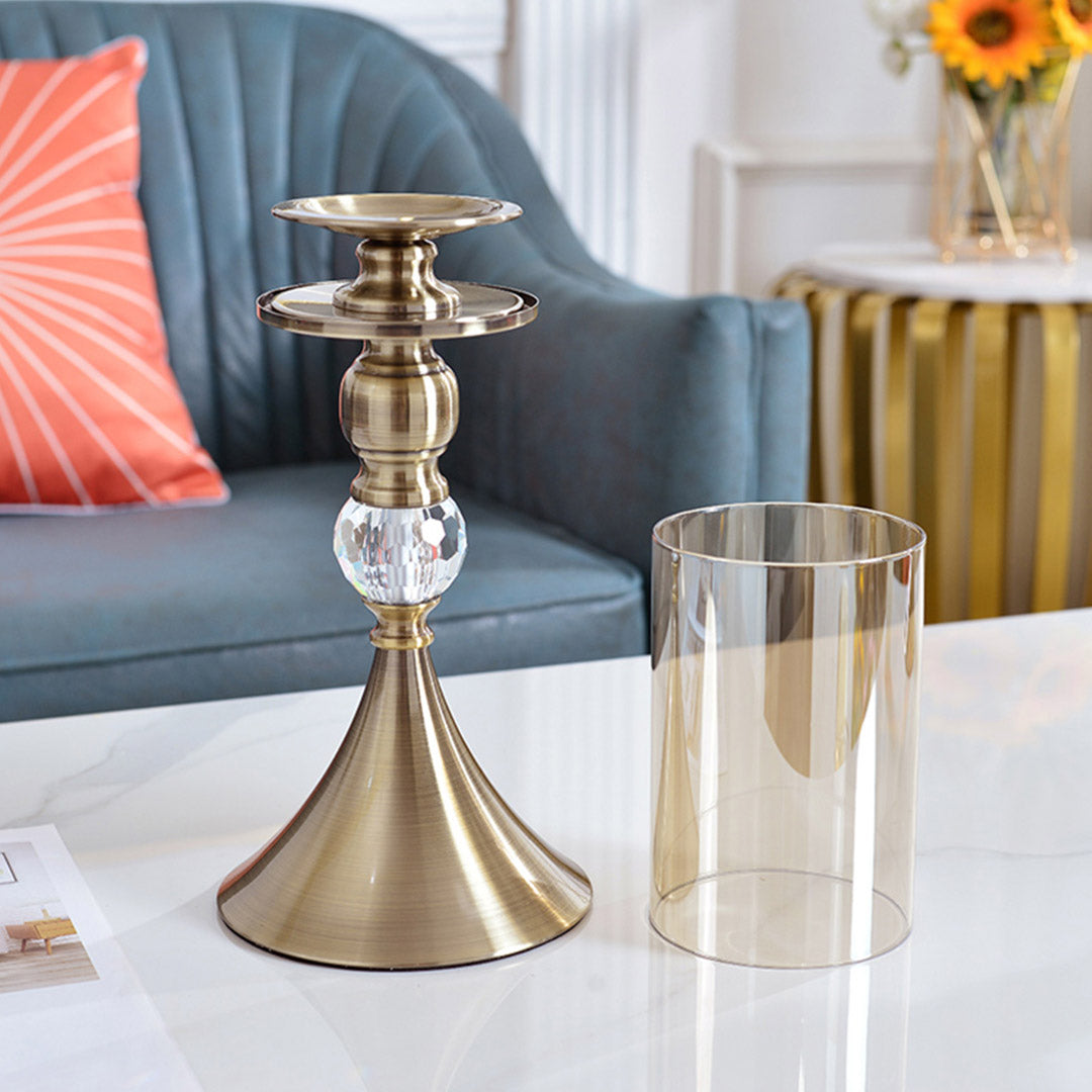 43cm Glass Candle Holder