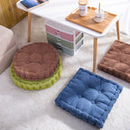 Blue Plush Square Cushion