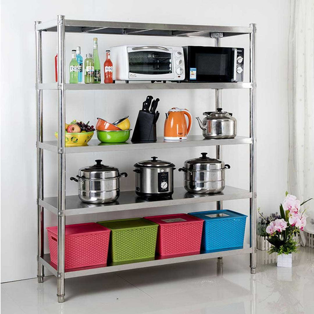 4 Tier Stainless Steel Display Shelf 150CM