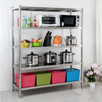 4 Tier Stainless Steel Display Shelf 150CM