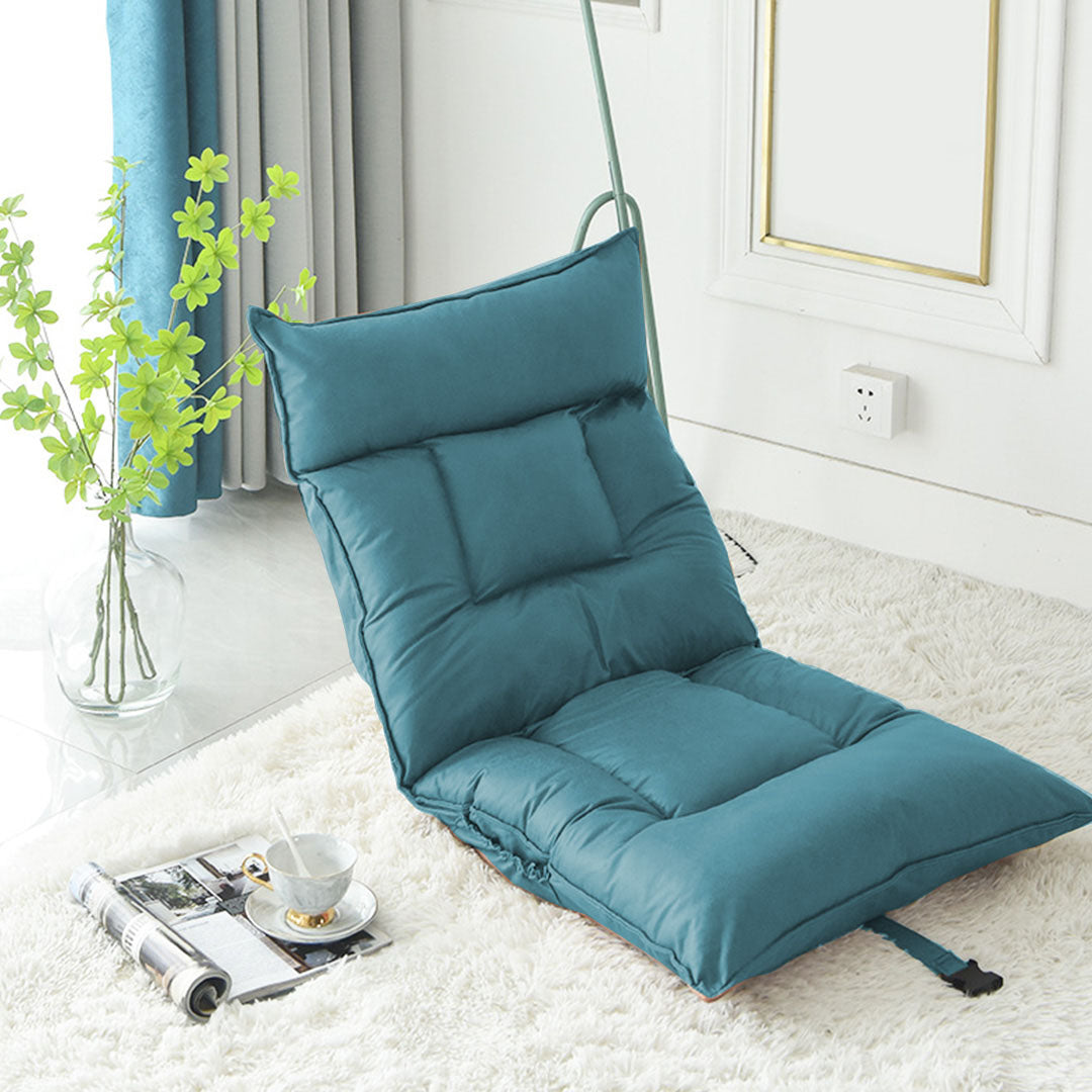 Air Leather Floor Recliner Lazy Chair Green