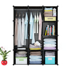 10 Cubes Black Portable Wardrobe