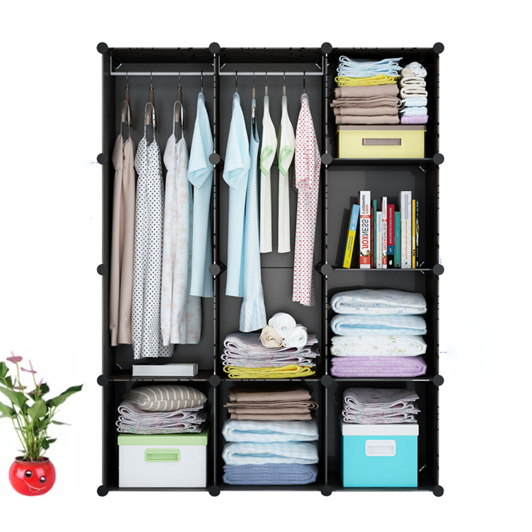 10 Cubes Black Portable Wardrobe