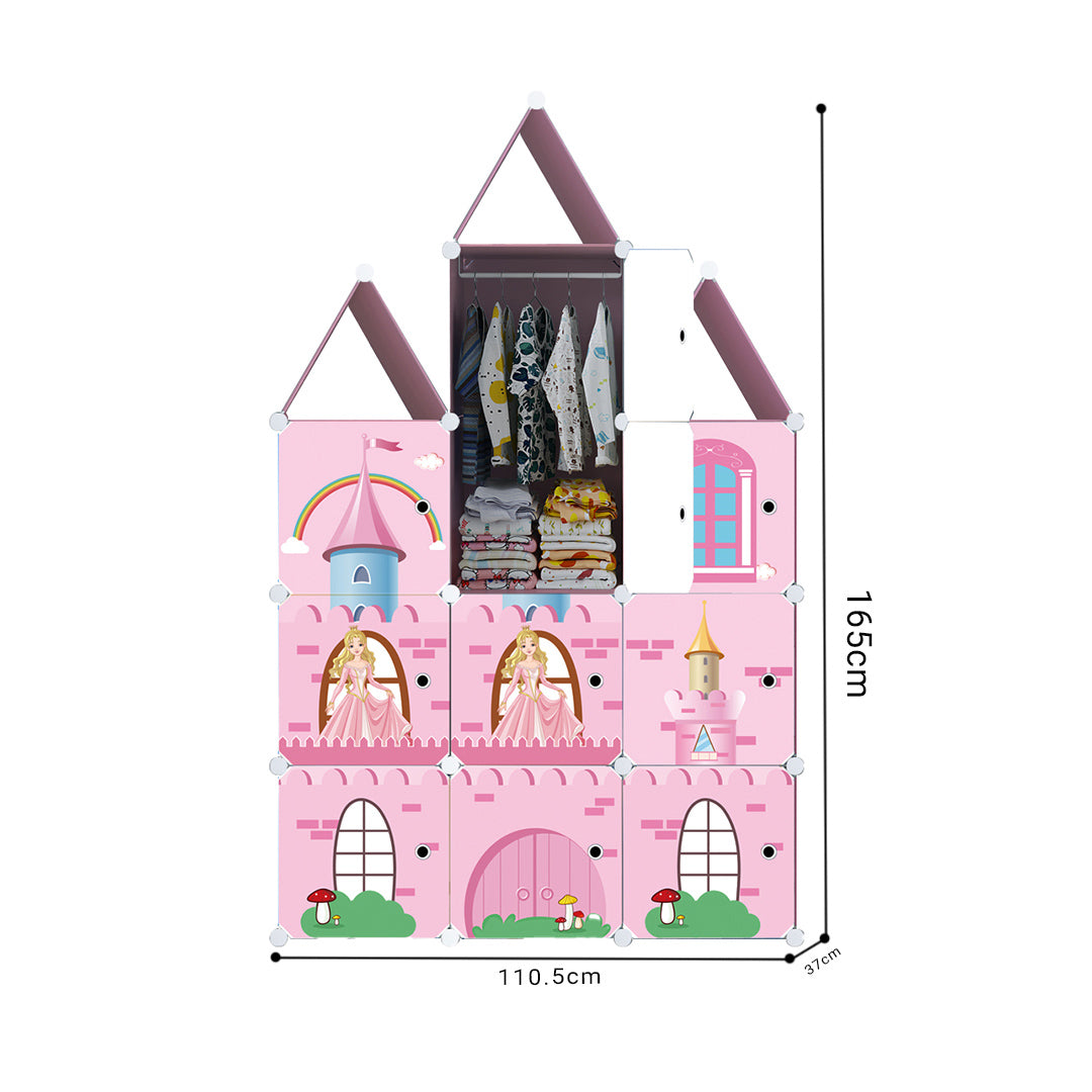 10 Cubes DIY Castle Print Wardrobe