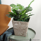 27cm Sand Grey Square Planter