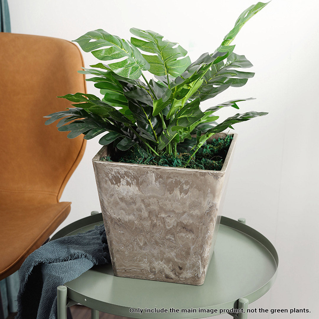 27cm Sand Grey Square Planter
