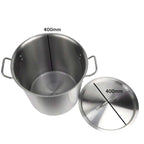 50L 18/10 Stainless Steel Stockpot with Perforated Pasta Strainer