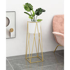 50CM Gold Wire Metal White Pot Holder Rack
