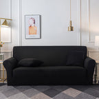 High Stretch 3-Seater Black Sofa Slipcover
