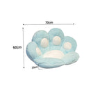 70cm Mint Blue Paw Shape Cushion