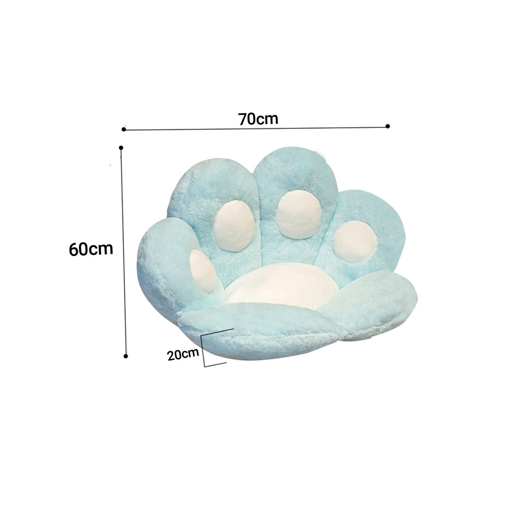 70cm Mint Blue Paw Shape Cushion