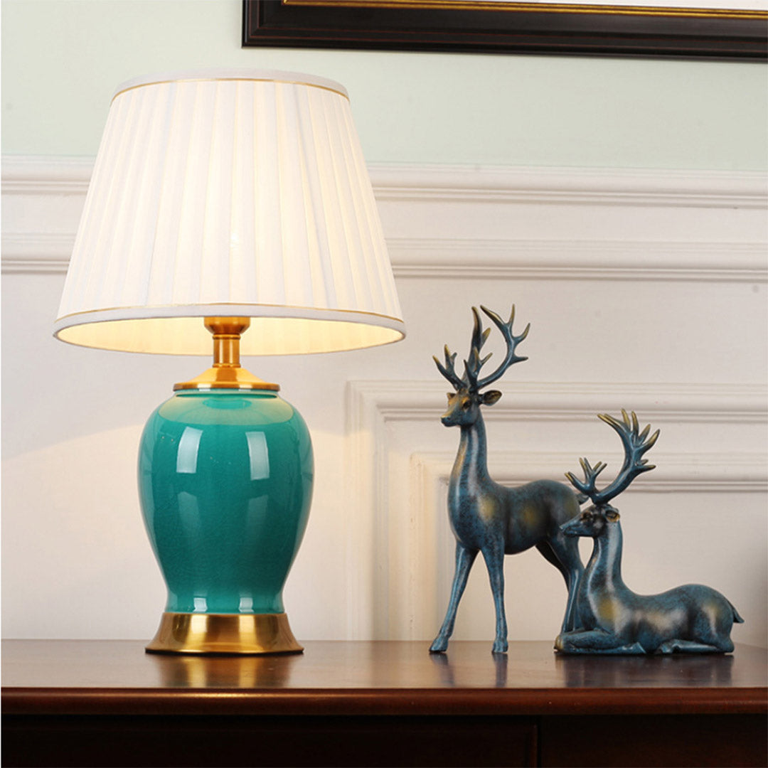 Ceramic Table Lamp Green