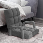 Floor Recliner Lazy Chair with Armrest Grey