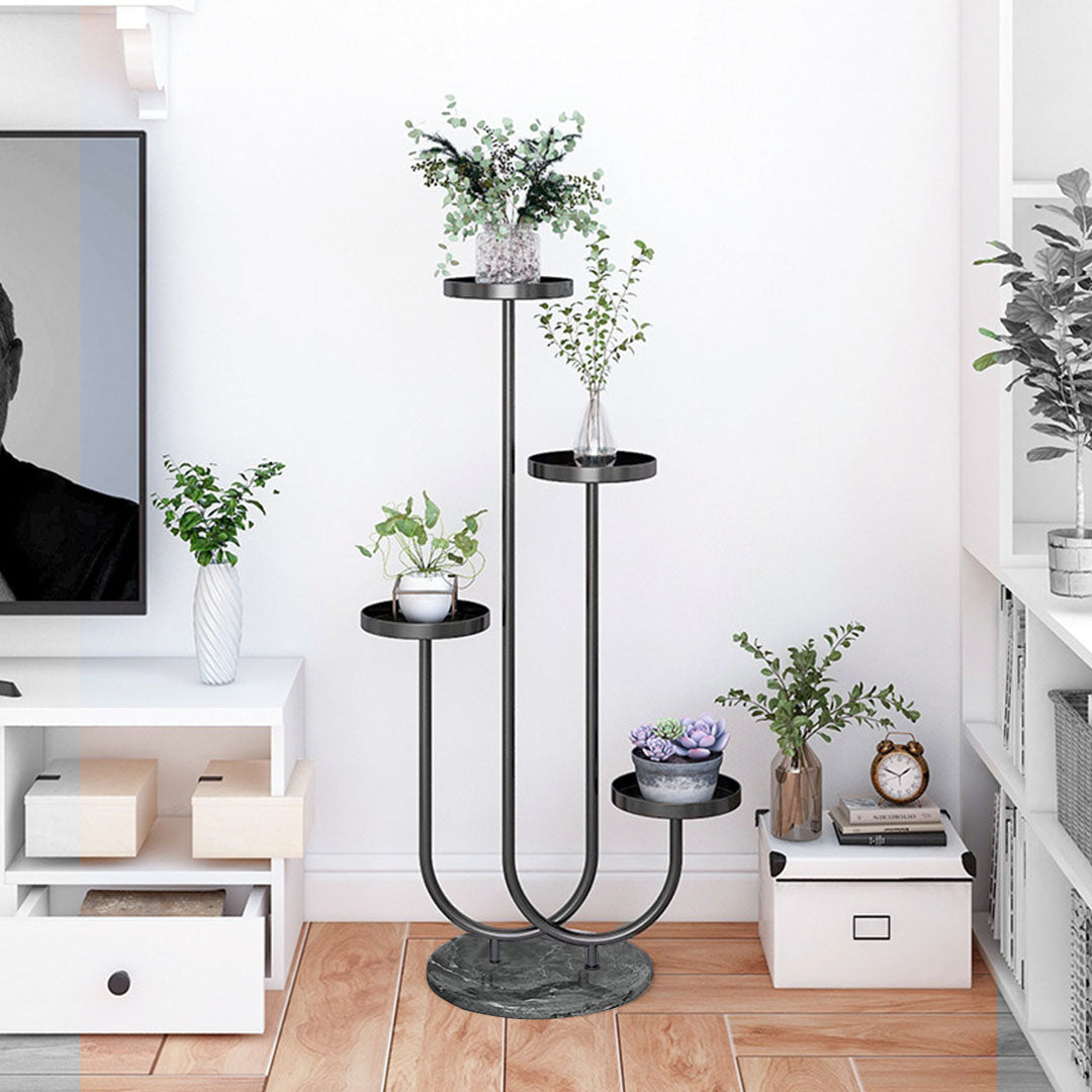 Black U Shaped Plant Stand