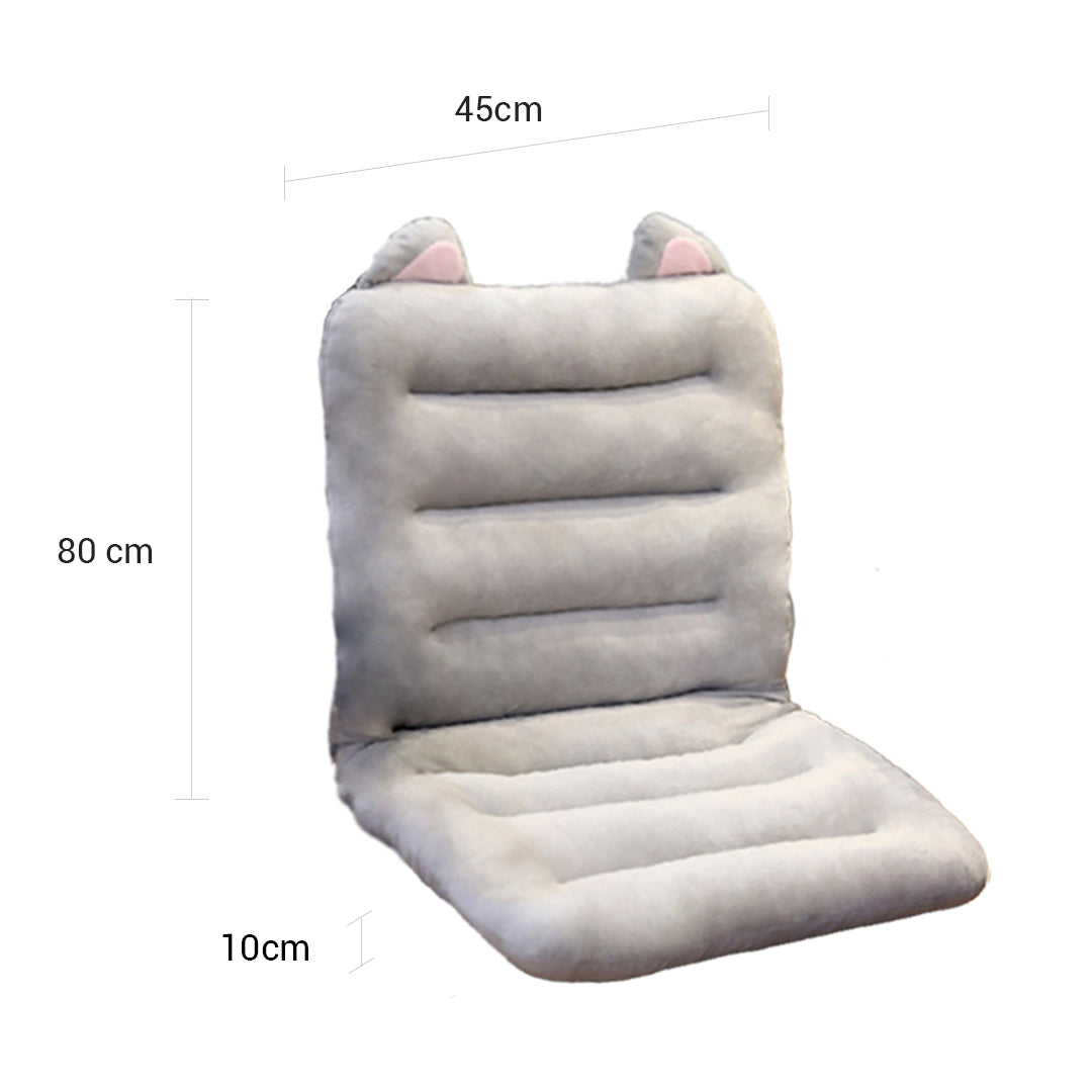 Grey Siamese Cushion with Cat Ears
