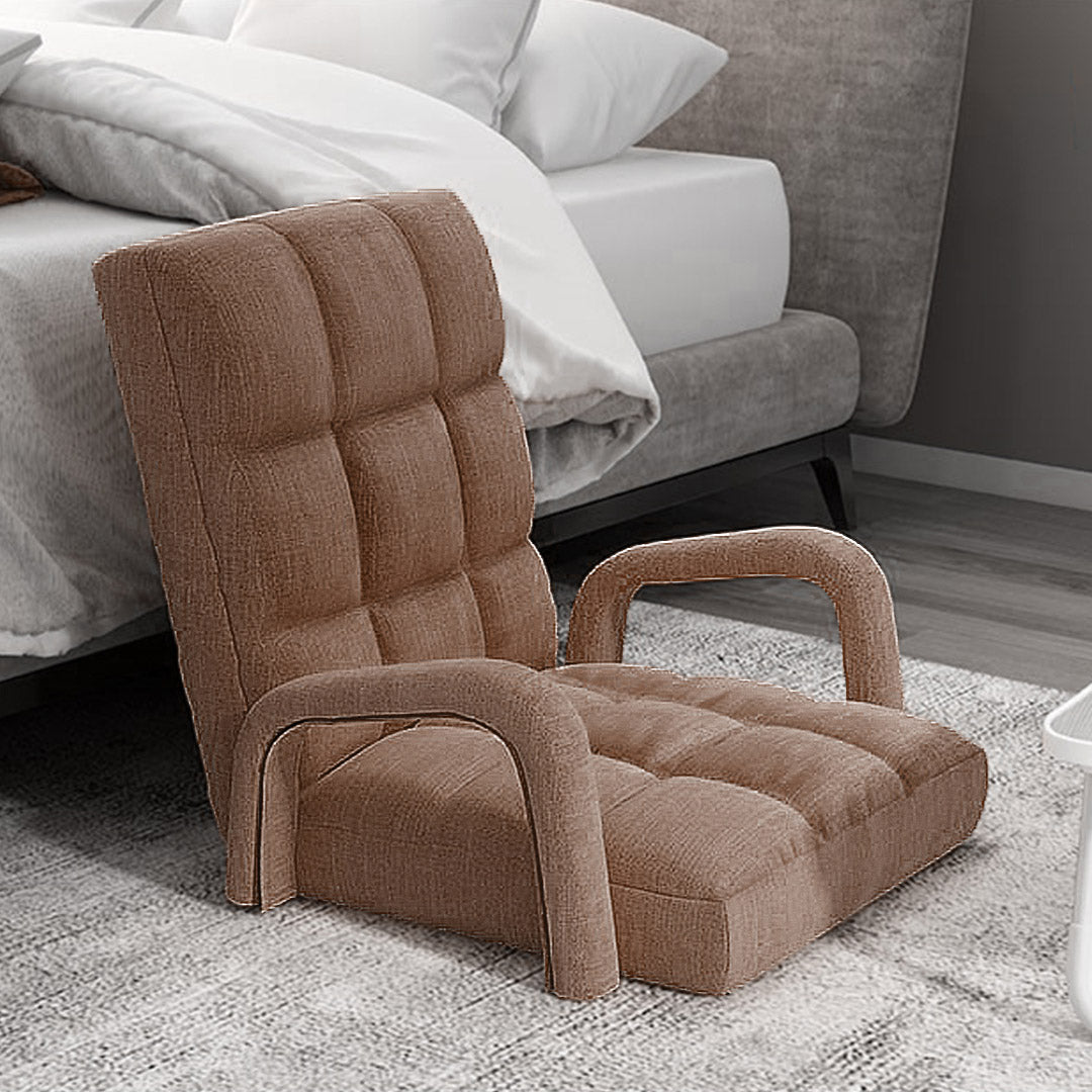 Floor Recliner Lazy Chair with Armrest Coffee