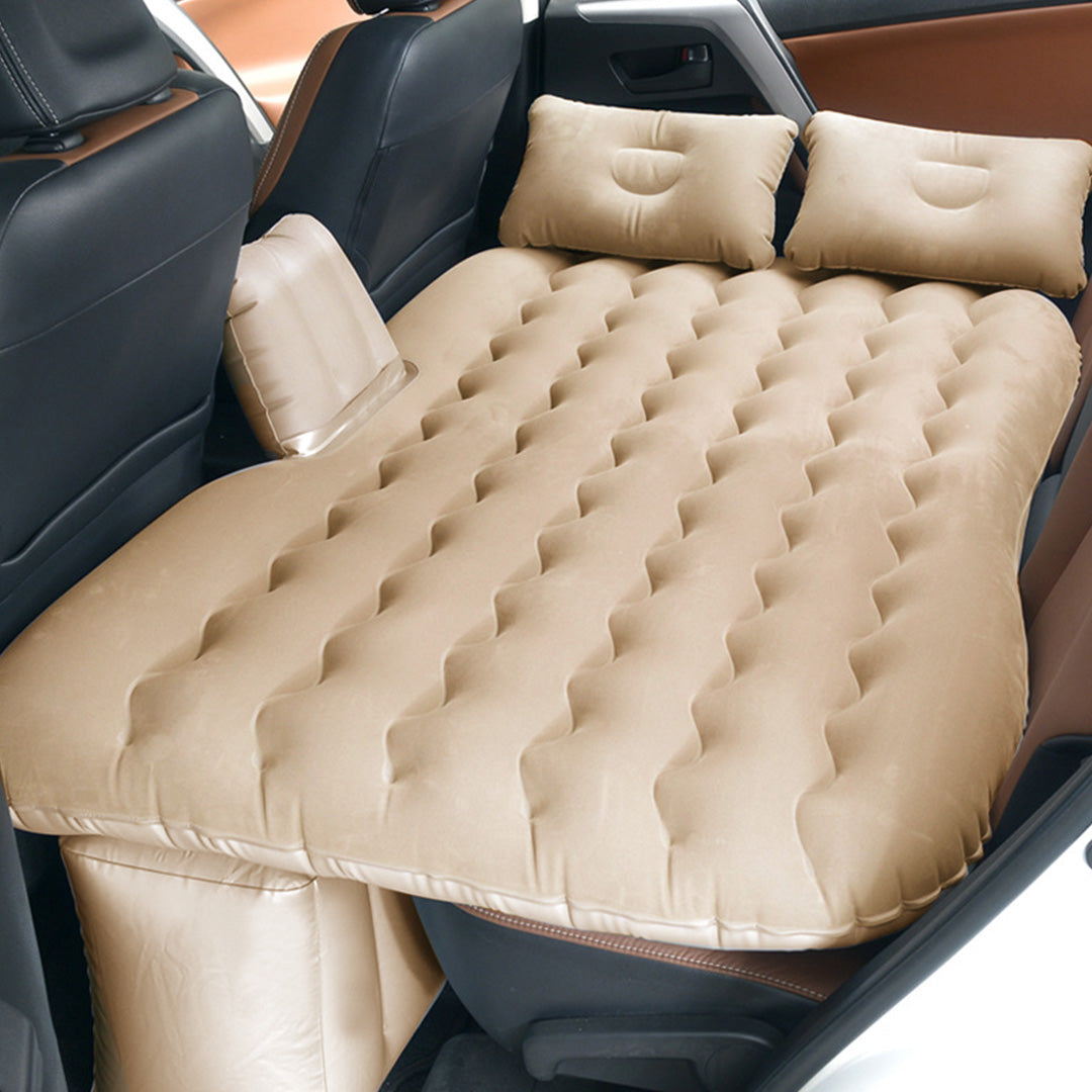 Beige Ripple Inflatable Car Mattress