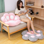 70cm Grey Paw Shape Cushion