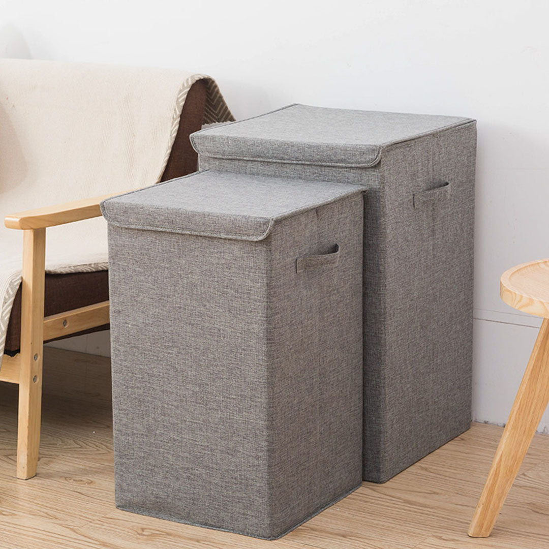 Grey Medium Laundry Hamper Storage Box